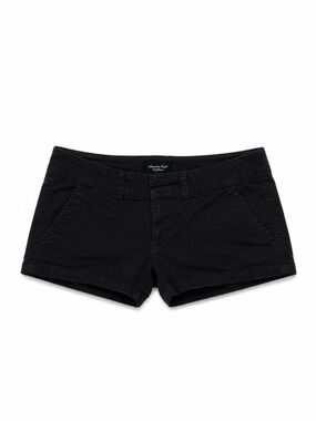 Vintage Y2K American Eagle Low Rise Mini/Micro Black Shorts, Size 2